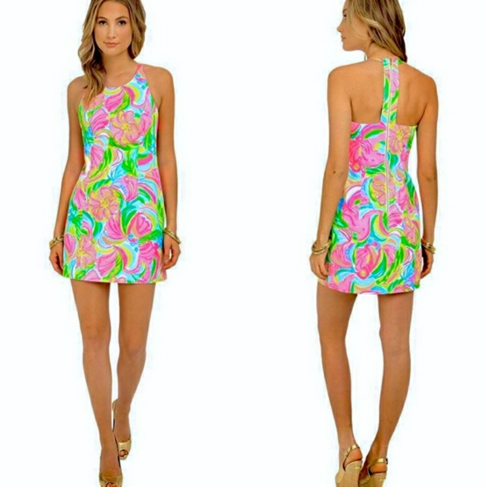 Lilly pulitzer cotton grayes sleeveless mini summer dress